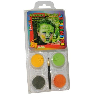 Eulenspiegel 204900 make-up kit met kleine aftap, borstel en instructies (Nederlandse taal niet gegarandeerd) 4 kleuren Eulenspiegel 204900 make-up kit met kleine aftap, borstel en instructies (Nederlandse taal niet gegarandeerd) 4 kleuren