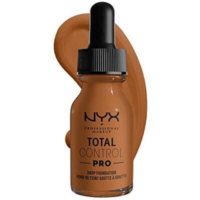 NYX PROFESSIONAL MAKEUP Total Control Pro Drop Foundation, druppeldruppels, nauwkeurige dosering, aanpasbare dekking, veganistische formule, natuurlijke afwerking, 13 ml, kleur: amandel NYX PROFESSIONAL MAKEUP Total Control Pro Drop Foundation, druppeldruppels, nauwkeurige dosering, aanpasbare dekking, veganistische formule, natuurlijke afwerking, 13 ml, kleur: amandel