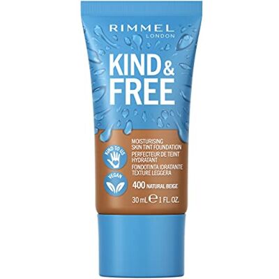 Rimmel Kind + Free Vochtinbrengende foundation, natuurbeige, 400 Rimmel Kind + Free Vochtinbrengende foundation, natuurbeige, 400