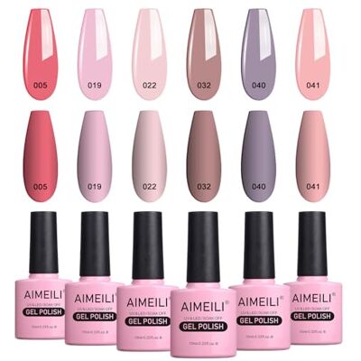 AIMEILI UV Gel Nagellak Set Gellak uv Kleur Gelnagel Gel Set Soak Off Gel Polish Van 6 X 10 ml Gift Kit 22 AIMEILI UV Gel Nagellak Set Gellak uv Kleur Gelnagel Gel Set Soak Off Gel Polish Van 6 X 10 ml Gift Kit 22
