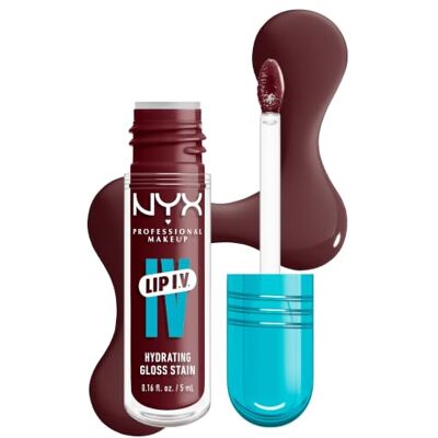 NYX PROFESSIONAL MAKEUP 2-in-1 hydraterende lipgloss en lipkleuring, hydratatie tot 12 uur, met vitamine B12 en magnesium, Lip IV Hydrating Gloss Stain, kleur 14 Mauve N' Moist! NYX PROFESSIONAL MAKEUP 2-in-1 hydraterende lipgloss en lipkleuring, hydratatie tot 12 uur, met vitamine B12 en magnesium, Lip IV Hydrating Gloss Stain, kleur 14 Mauve N' Moist!