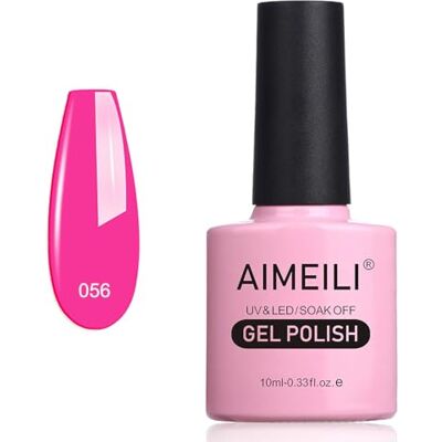 AIMEILI Semi-permanente nagellak, gel, soak-off, UV, LED, nagellak, manicure, Neon Peachy Pink (056), 10 ml AIMEILI Semi-permanente nagellak, gel, soak-off, UV, LED, nagellak, manicure, Neon Peachy Pink (056), 10 ml