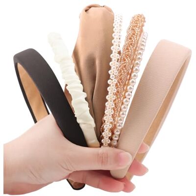DRESHOW Modieuze hoofdbanden voor vrouwen, verschillende modellen, antislip, haarband met bloemen, gevoerde haarband, vintage haaraccessoires voor vrouwen en meisjes DRESHOW Modieuze hoofdbanden voor vrouwen, verschillende modellen, antislip, haarband met bloemen, gevoerde haarband, vintage haaraccessoires voor vrouwen en meisjes