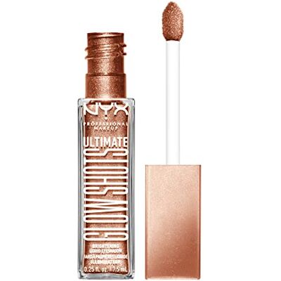 NYX PROFESSIONAL MAKEUP Vloeibare oogschaduw, lange houdbaarheid 12 uur, zonder resten en zonder vallen, met vitamine C, Ultimate Glow Shots, Golden Goji (06) NYX PROFESSIONAL MAKEUP Vloeibare oogschaduw, lange houdbaarheid 12 uur, zonder resten en zonder vallen, met vitamine C, Ultimate Glow Shots, Golden Goji (06)