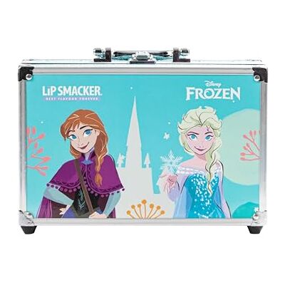 Lip Smacker Frozen Traincase voor kinderen, 40 stuks make-upcadeau, inclusief kleurrijke make-up voor gezicht, lippen en nagels, haaraccessoires en make-up zijn inbegrepen Lip Smacker Frozen Traincase voor kinderen, 40 stuks make-upcadeau, inclusief kleurrijke make-up voor gezicht, lippen en nagels, haaraccessoires en make-up zijn inbegrepen