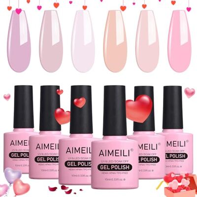 AIMEILI UV Gel Nagellak Set Gellak uv Kleur Gelnagel Gel Set Soak Off Gel Polish Van 6 X 10 ml Gift Kit 31 AIMEILI UV Gel Nagellak Set Gellak uv Kleur Gelnagel Gel Set Soak Off Gel Polish Van 6 X 10 ml Gift Kit 31