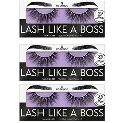 Essence Cosmetics essence LASH LIKE A BOSS 3 paar kunstwimpers, nr. 02, zwart, langdurig, veganistisch volume, zonder microplasticdeeltjes, zonder nanodeeltjes, zonder parfum Essence Cosmetics essence LASH LIKE A BOSS 3 paar kunstwimpers, nr. 02, zwart, langdurig, veganistisch volume, zonder microplasticdeeltjes, zonder nanodeeltjes, zonder parfum