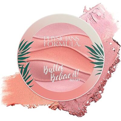 Physicians Formula Butter Believe It! Blush, veelkleurige romige blush, modulaire formule met Murumuru-boter voor een onmiddellijke glans met Murumuru-boter, roze zandkleur Physicians Formula Butter Believe It! Blush, veelkleurige romige blush, modulaire formule met Murumuru-boter voor een onmiddellijke glans met Murumuru-boter, roze zandkleur