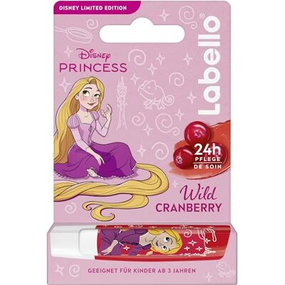 Labello Wild Cranberry Limited Disney Princess Edition lippenbalsem met fruitig aroma, voedende lippenbalsem voor kinderen vanaf 3 jaar (4,8 g) Labello Wild Cranberry Limited Disney Princess Edition lippenbalsem met fruitig aroma, voedende lippenbalsem voor kinderen vanaf 3 jaar (4,8 g)