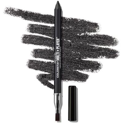 REVLON ColorStay Multiplayer Liquid-Glide Eyeliner, multifunctioneel make-upproduct met professionele kwast, romige textuur, waterdicht en duurzaam, 401 Checkmate, 0,9 g REVLON ColorStay Multiplayer Liquid-Glide Eyeliner, multifunctioneel make-upproduct met professionele kwast, romige textuur, waterdicht en duurzaam, 401 Checkmate, 0,9 g