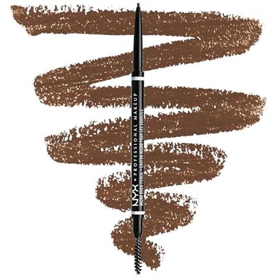 NYX PROFESSIONAL MAKEUP Micro Brow Pencil, ultrafijn potlood, dubbele punt met intrekbare vulling en borstel, kleur: Chocolade (04) NYX PROFESSIONAL MAKEUP Micro Brow Pencil, ultrafijn potlood, dubbele punt met intrekbare vulling en borstel, kleur: Chocolade (04)