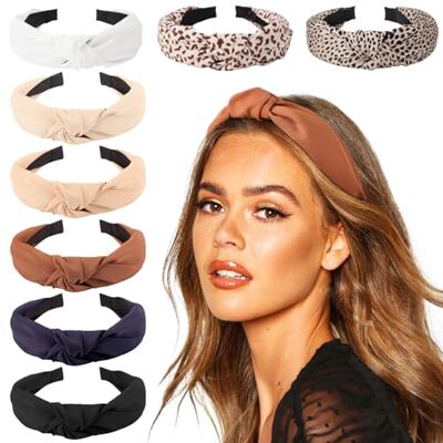 DRESHOW 8-delige haarband voor dames, boho, haarbanden, elastisch, met strikken, haaraccessoires DRESHOW 8-delige haarband voor dames, boho, haarbanden, elastisch, met strikken, haaraccessoires