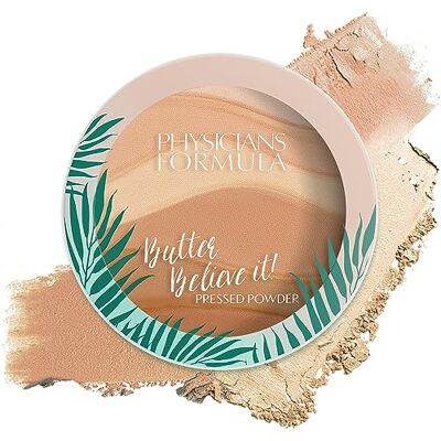 Physicians Formula Butter Believe It! Gezichtspoeder, geperst poeder, doordrenkt met Murumuru-boter voor een zijdezachte en stralende basis, natuurlijke romige tint Physicians Formula Butter Believe It! Gezichtspoeder, geperst poeder, doordrenkt met Murumuru-boter voor een zijdezachte en stralende basis, natuurlijke romige tint