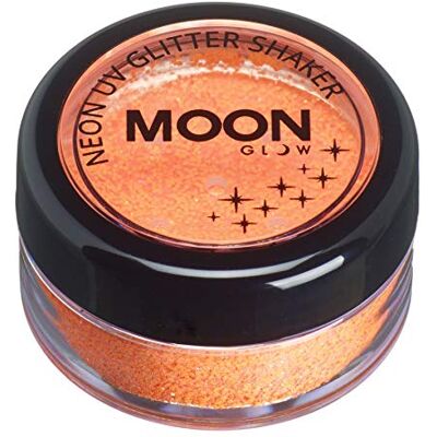 Moon Glow Neon UV Glitter Shaker 5g Oranje Licht helder op onder UV-verlichting Moon Glow Neon UV Glitter Shaker 5g Oranje Licht helder op onder UV-verlichting