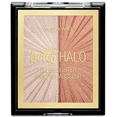 wet 'n wild Wet n Wild Megaglo Blushlighter, Duo Blush en highlighter om direct glans te geven, zachte formule met ultra-reflecterende micro-fijne parelmoerpigmenten, nuance highlight bling wet 'n wild Wet n Wild Megaglo Blushlighter, Duo Blush en highlighter om direct glans te geven, zachte formule met ultra-reflecterende micro-fijne parelmoerpigmenten, nuance highlight bling