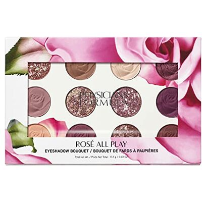Physicians Formula Rosé All Play Eyeshadow Boeket, 12 combinaties van rijkelijk gepigmenteerde en eenvoudig te gebruiken, glinsterende afwerking, mat en satijn, zachte en romige textuur Physicians Formula Rosé All Play Eyeshadow Boeket, 12 combinaties van rijkelijk gepigmenteerde en eenvoudig te gebruiken, glinsterende afwerking, mat en satijn, zachte en romige textuur