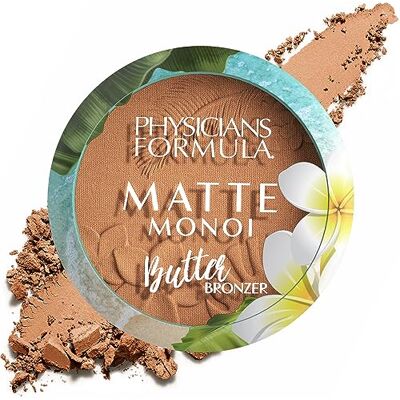 Physicians Formula Matte Monoi Butter Bronzer, bronzing poeder met romige en zachte textuur, doordrenkt met monoï- en murumuruboter, waterbestendig, mat diep bruin Physicians Formula Matte Monoi Butter Bronzer, bronzing poeder met romige en zachte textuur, doordrenkt met monoï- en murumuruboter, waterbestendig, mat diep bruin