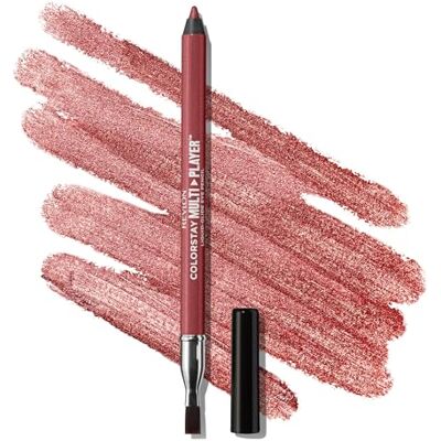 REVLON ColorStay Multiplayer Liquid-Glide Eyeliner, multifunctioneel make-upproduct met professionele kwast, romige textuur, waterdicht en langdurig, 406 Queen of Hearts, 0,9 g REVLON ColorStay Multiplayer Liquid-Glide Eyeliner, multifunctioneel make-upproduct met professionele kwast, romige textuur, waterdicht en langdurig, 406 Queen of Hearts, 0,9 g
