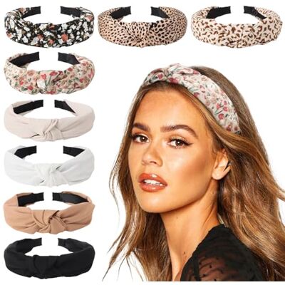 DRESHOW 8-delige haarband voor dames, boho, haarbanden, elastisch, met strikken, haaraccessoires DRESHOW 8-delige haarband voor dames, boho, haarbanden, elastisch, met strikken, haaraccessoires