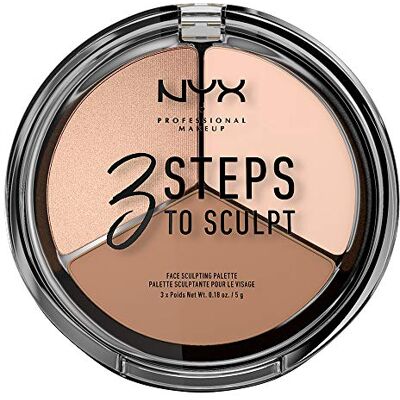 NYX PROFESSIONAL MAKEUP Contouring 3 stappen naar Sculpt Face Sculpting Palette Fair NYX PROFESSIONAL MAKEUP Contouring 3 stappen naar Sculpt Face Sculpting Palette Fair