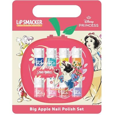 Lip Smacker Sneeuwwitje Big Apple Nail Polish Set, 9-delige nagellakset voor kinderen, met elektrische nageldroger, Disney-prinsessencadeaus met nagellak voor kinderen Lip Smacker Sneeuwwitje Big Apple Nail Polish Set, 9-delige nagellakset voor kinderen, met elektrische nageldroger, Disney-prinsessencadeaus met nagellak voor kinderen
