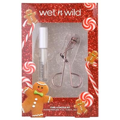 wet 'n wild Wet n Wild Curl and Dazzle Kit, cadeauset voor oogmake-up met wimperkruller + transparante gel mascara voor wimpers en wenkbrauwen met voedende formule wet 'n wild Wet n Wild Curl and Dazzle Kit, cadeauset voor oogmake-up met wimperkruller + transparante gel mascara voor wimpers en wenkbrauwen met voedende formule