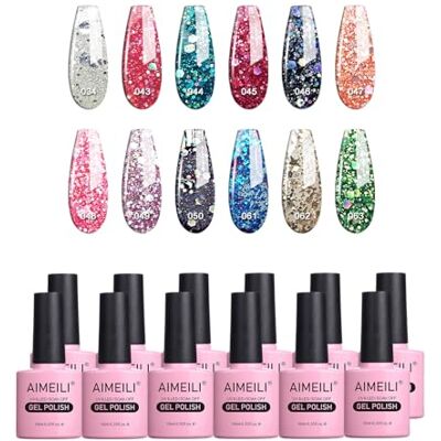 AIMEILI UV Gel Nagellak Set Gellak uv Kleur Gelnagel Gel Set Soak Off Gel Polish Van 12 X 10 ml Gift Kit 7 AIMEILI UV Gel Nagellak Set Gellak uv Kleur Gelnagel Gel Set Soak Off Gel Polish Van 12 X 10 ml Gift Kit 7