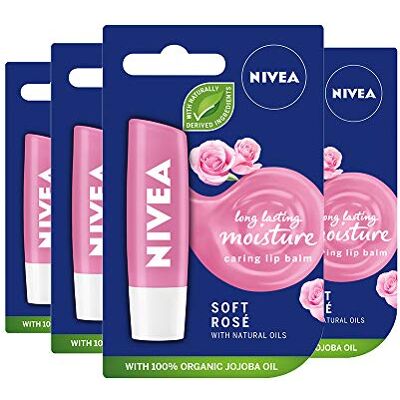 NIVEA Soft Rosé lippenbalsem, 4 stuks (4 x 4,8 g) NIVEA Soft Rosé lippenbalsem, 4 stuks (4 x 4,8 g)