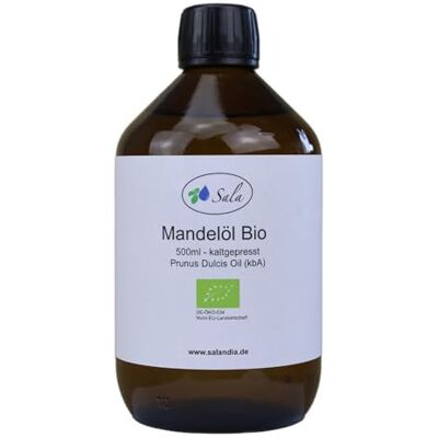 SALA Biologische koudgeperste amandelolie (glazen fles 500 ml) SALA Biologische koudgeperste amandelolie (glazen fles 500 ml)