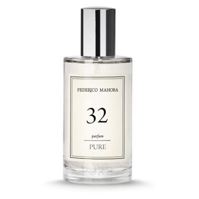 FM Pure 32 Eau de Parfum voor dames, 50 ml, oosterse gourmet en zoete geur, kokosnoot, chocolade, karamel en vanille, lange houdbaarheid 20% FM Pure 32 Eau de Parfum voor dames, 50 ml, oosterse gourmet en zoete geur, kokosnoot, chocolade, karamel en vanille, lange houdbaarheid 20%