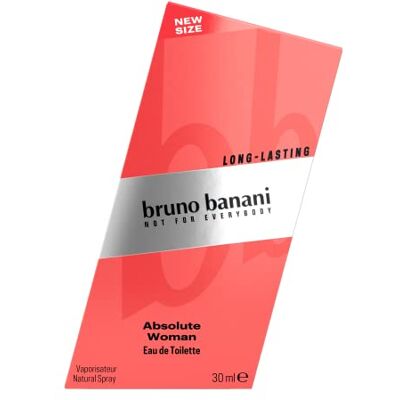 Bruno Banani Absolute Woman Natural Spray fruitige geur voor dames, per stuk verpakt (1 x 30 ml) Bruno Banani Absolute Woman Natural Spray fruitige geur voor dames, per stuk verpakt (1 x 30 ml)