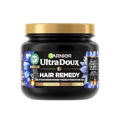 Garnier Ultra zacht – masker – magnetische houtskool – droge lengtes – 340 ml Garnier Ultra zacht – masker – magnetische houtskool – droge lengtes – 340 ml