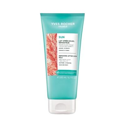 Yves Rocher After-Sonnenmelk, herstellend, gezicht en lichaam, kalmerend Reparerende aftersunmelk voor gezicht en lichaam, met rode algen en duinendistel, kalmeert, herstelt en hydrateert gedurende Yves Rocher After-Sonnenmelk, herstellend, gezicht en lichaam, kalmerend Reparerende aftersunmelk voor gezicht en lichaam, met rode algen en duinendistel, kalmeert, herstelt en hydrateert gedurende