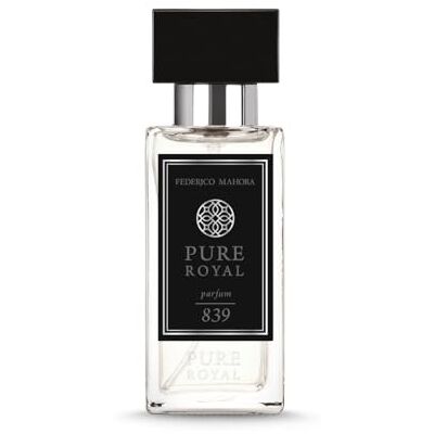 Pure 839 Herenparfum, 50 ml, oosterse kruidige geur met noten van kardemom, munt, vanille en barnsteenhout, 20% essentie, intens en lange houdbaarheid Pure 839 Herenparfum, 50 ml, oosterse kruidige geur met noten van kardemom, munt, vanille en barnsteenhout, 20% essentie, intens en lange houdbaarheid