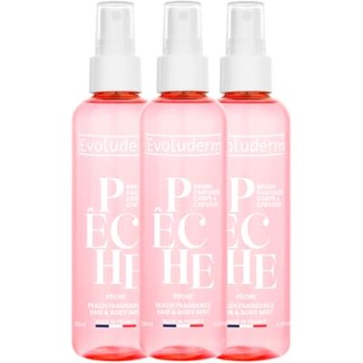 Evoluderm Perzik geurmist – 200 ml – 96% ingrediënten van natuurlijke oorsprong – 3 x 200 ml – veganistisch – gemaakt in Frankrijk Evoluderm Perzik geurmist – 200 ml – 96% ingrediënten van natuurlijke oorsprong – 3 x 200 ml – veganistisch – gemaakt in Frankrijk