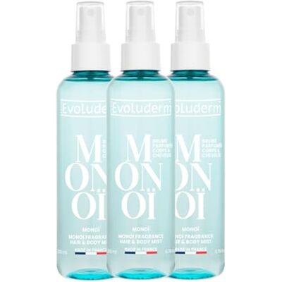 Evoluderm Geurnevel Monoï – 200 ml – 97% ingrediënten van natuurlijke oorsprong – 3 x 200 ml – veganistisch – gemaakt in Frankrijk Evoluderm Geurnevel Monoï – 200 ml – 97% ingrediënten van natuurlijke oorsprong – 3 x 200 ml – veganistisch – gemaakt in Frankrijk
