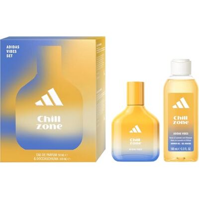 adidas , Vibes Chill Zone Eau de Parfum Cadeauset 50 ml + Douchegel 100 ml adidas , Vibes Chill Zone Eau de Parfum Cadeauset 50 ml + Douchegel 100 ml