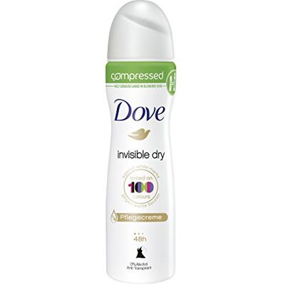 Dove Invisible Dry Compressed anti-transpirant deodorantspray, beschermt 48 uur tegen lichaamsgeur en okselvocht, 6 stuks, 75 ml Dove Invisible Dry Compressed anti-transpirant deodorantspray, beschermt 48 uur tegen lichaamsgeur en okselvocht, 6 stuks, 75 ml