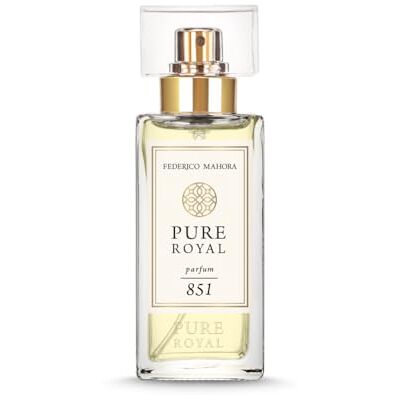 Pure 851 Damesparfum, 50 ml, mandarijn, sinaasappel en grapefruit, sinaasappelbloesem en basilicum, delicaat sandelhout, citrusversheid 20% Pure 851 Damesparfum, 50 ml, mandarijn, sinaasappel en grapefruit, sinaasappelbloesem en basilicum, delicaat sandelhout, citrusversheid 20%
