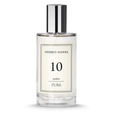 Pure 10 damesparfum, 50 ml, mandarijn, klimopbladeren en champaca, jasmijn, orchidee en roos, amaranthout, bramen en muskus, zacht, bloemig, duurzaam en elegant Pure 10 damesparfum, 50 ml, mandarijn, klimopbladeren en champaca, jasmijn, orchidee en roos, amaranthout, bramen en muskus, zacht, bloemig, duurzaam en elegant
