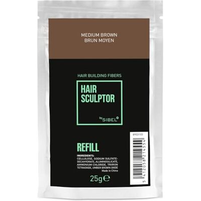 Sibel Navulverpakking voor haarsculptor, middelbruin, 25 g Sibel Navulverpakking voor haarsculptor, middelbruin, 25 g