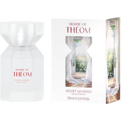 House of Thêom Velvet Whisper Eau de Parfum, 75 ml, frisse geur voor dames Eau de parfum voor dames, bloemige en poedergeur met mandarijn en oranjebloesem geur, lichte en langdurige geur House of Thêom Velvet Whisper Eau de Parfum, 75 ml, frisse geur voor dames Eau de parfum voor dames, bloemige en poedergeur met mandarijn en oranjebloesem geur, lichte en langdurige geur