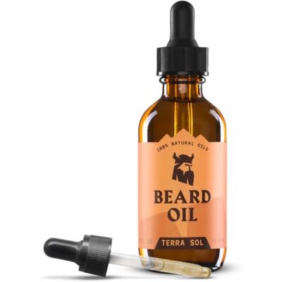 Viking Terra Sol baardolie voor heren, 60 ml Baardolie met argan- en jojoba-olie, hydrateert intensief en vermindert jeuk, dagelijkse baardverzorging Viking Terra Sol baardolie voor heren, 60 ml Baardolie met argan- en jojoba-olie, hydrateert intensief en vermindert jeuk, dagelijkse baardverzorging
