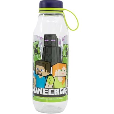 Stor Bouteille d'eau pour enfant Ecozen 650 ml avec bouchon de suspension Minecraft Stor Bouteille d'eau pour enfant Ecozen 650 ml avec bouchon de suspension Minecraft
