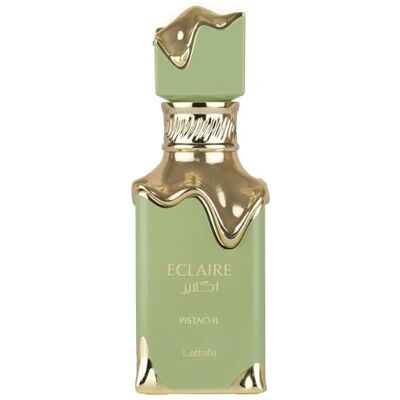 Lattafa Eclaire Pistache Eau de parfum en flacon vaporisateur 100 ml – Crème pistache vanille lait musc Lattafa Eclaire Pistache Eau de parfum en flacon vaporisateur 100 ml – Crème pistache vanille lait musc