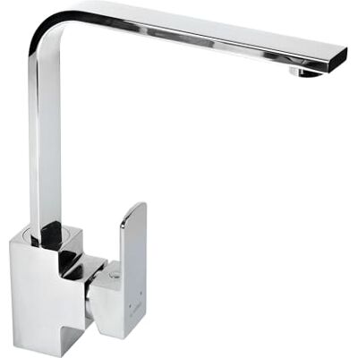 Cofan Robinet de cuisine monocommande avec design carré Dimensions : hauteur 29,1 cm x largeur 5 cm Cartouche céramique de 35 mm Cofan Robinet de cuisine monocommande avec design carré Dimensions : hauteur 29,1 cm x largeur 5 cm Cartouche céramique de 35 mm