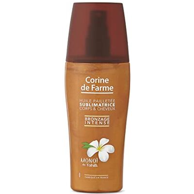 Corine de Farme Verhelderende olie voor lichaam, gezicht en haar – geur met Monoï van Tahiti – zonder parabenen – gemaakt in Frankrijk – 150 ml Corine de Farme Verhelderende olie voor lichaam, gezicht en haar – geur met Monoï van Tahiti – zonder parabenen – gemaakt in Frankrijk – 150 ml