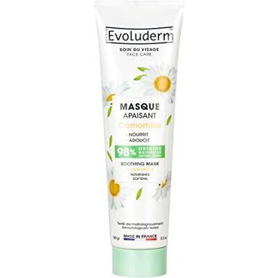 Evoluderm Kalmerend masker kamille – 150 ml – 98% natuurlijke oorsprong – veganistisch – gemaakt in Frankrijk Evoluderm Kalmerend masker kamille – 150 ml – 98% natuurlijke oorsprong – veganistisch – gemaakt in Frankrijk