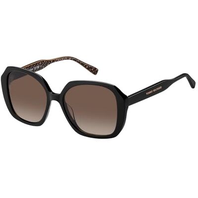 Tommy Hilfiger Th 2105/S zonnebril voor dames, Zwart bruin patroon Tommy Hilfiger Th 2105/S zonnebril voor dames, Zwart bruin patroon