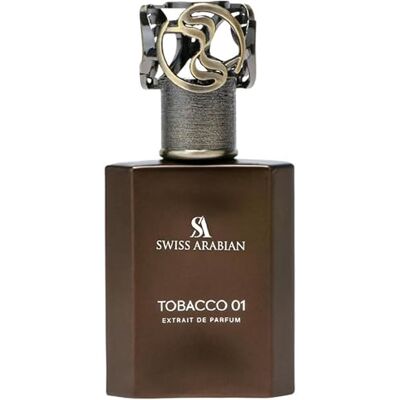 Swiss Arabian Tobacco 01 Parfumextract, uniseks, 50 ml, een mix van luxe geuren van tabak, vanille, amber, pruim en muskus, elegante tijdloze geur Swiss Arabian Tobacco 01 Parfumextract, uniseks, 50 ml, een mix van luxe geuren van tabak, vanille, amber, pruim en muskus, elegante tijdloze geur